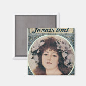 Sarah Bernhardt in Gismonda Magnet (Vorderseite/Rückseite)