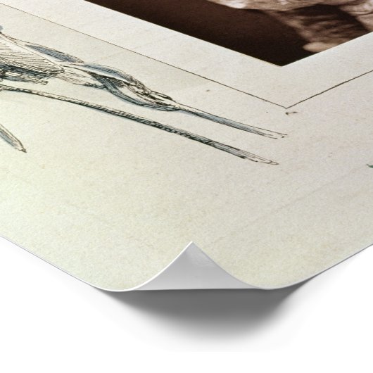 Sarah Bernhardt in Marion Delorme Poster (Ecke)