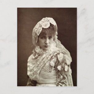 Sarah Bernhardt in Marion Delorme Postkarte