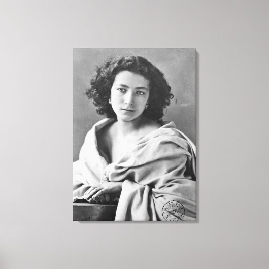 Sarah Bernhardt, Kostüm, c.1860 Leinwanddruck (Vorderseite)