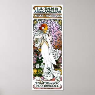 Sarah Bernhardt, La-Freifrau ZusatzCamélias, Mucha Poster