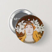 Sarah Bernhardt, Mucha Button (Vorne & Hinten)