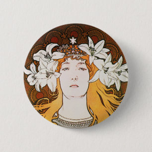 Sarah Bernhardt, Mucha Button