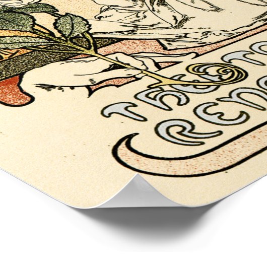 SARAH BERNHARDT Paris Theater Mucha Poster (Ecke)