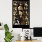 Sarah Bernhardt Postcard Mosaic Poster (Heimbüro)