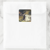 Sarah Bernhardt Quadratischer Aufkleber (Tasche)