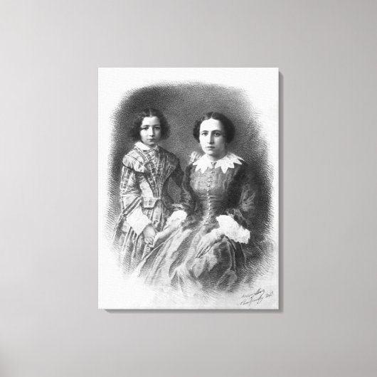Sarah Bernhardt und ihre Mutter? Leinwanddruck (Vorderseite)