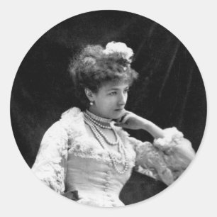 Sarah Bernhardt Vintage-Foto - 1877 Runder Aufkleber