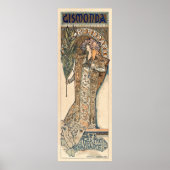Sarah Bernhardt von Alphonse Mucha Poster (Vorne)