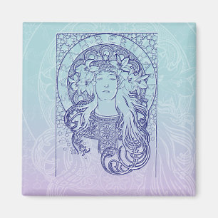Sarah Bernhardt von Mucha Magnet