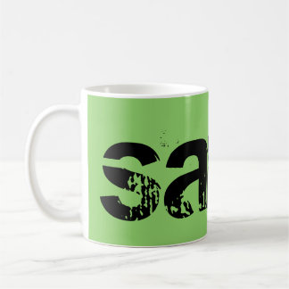 Sarah blockletter Name vom Waisenschwarzen Kaffeetasse