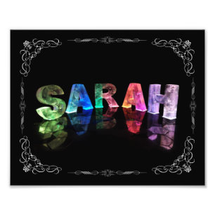 Sarah - die Namenssarah in 3D beleuchtet Fotodruck