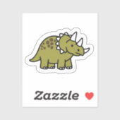 Sarah, die Triceratops Sticker (Blatt)