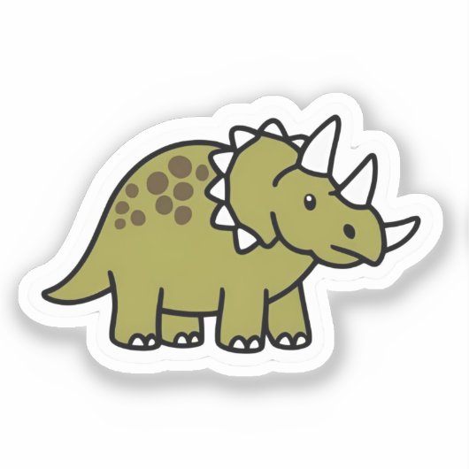 Sarah, die Triceratops Sticker (Vorderseite)