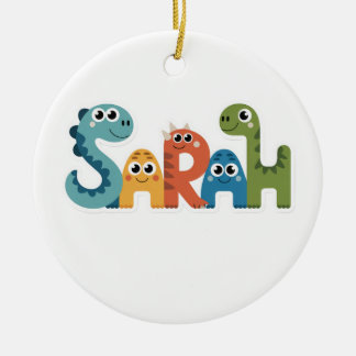 Sarah Dinosaur Name Niedlich Dino Letters Design Keramik Ornament