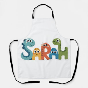 Sarah Dinosaur Name Niedlich Dino Letters Design Schürze