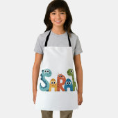 Sarah Dinosaur Name Niedlich Dino Letters Design Schürze (Insitu)