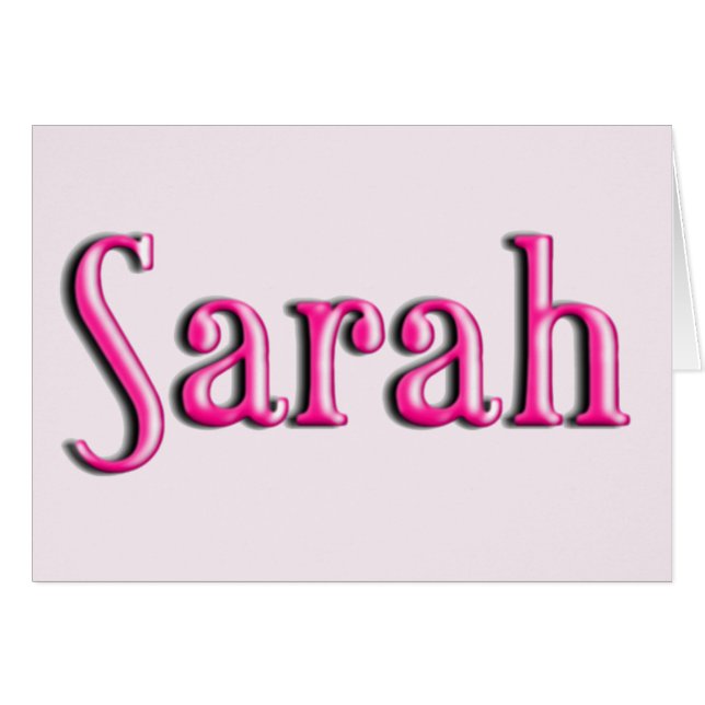 SARAH für Sarah (Vorderseite (Horizontal))