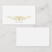 Sarah - Gold Accent Wedding Placecards Platzkarte (Vorne/Hinten)