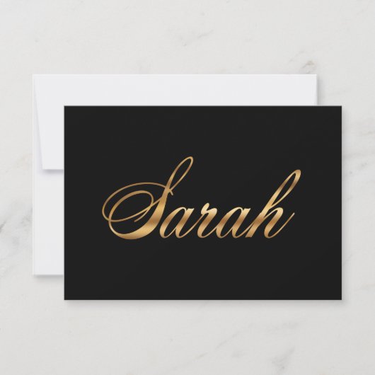 Sarah gold Design Lettering Karte (Vorderseite)