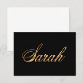 Sarah gold Design Lettering Karte (Vorne/Hinten)