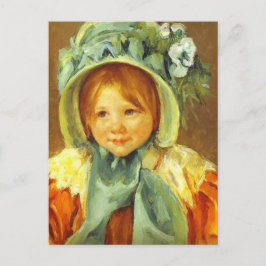 Sarah in einem grünen Bonnet von Mary Cassatt Post Postkarte