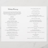 Sarah Katholic Wedding Mass Zeremony Program (Rückseite)