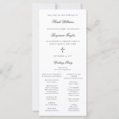 Sarah Katholic Wedding Zeremony Programm Volle Mas (Vorderseite)