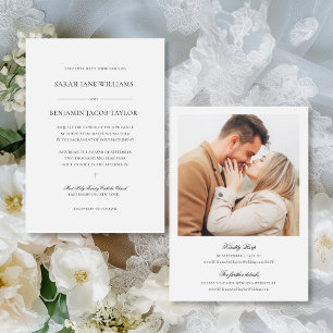 Sarah katholische Hochzeitseinladungen mit RSVP Einladung