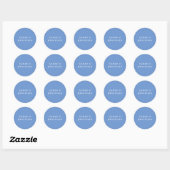 SARAH Modern Blue Minimal Wedding Envelope Sticker (Blatt)