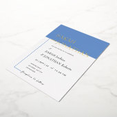 SARAH Modernes Blaues Minimalistisches Naturparadi Folieneinladung (Gedreht)