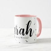 Sarah Name bedeutet Minimal Moderne Script Girl Ge Tasse (VorderseiteRechts)
