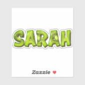 Sarah Name Kiwi Design Aufkleber Sticker (Blatt)