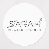 SARAH Name Pilates Instructor Label Etiketten (Design 2)
