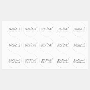 SARAH Name Pilates Instructor Label Etiketten