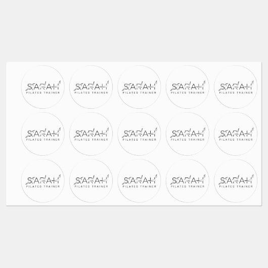 SARAH Name Pilates Instructor Label Etiketten (Blatt)