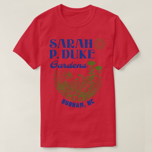 Sarah P Duke Gardens 70er Retro Sightseeing T-Shirt (Design vorne)