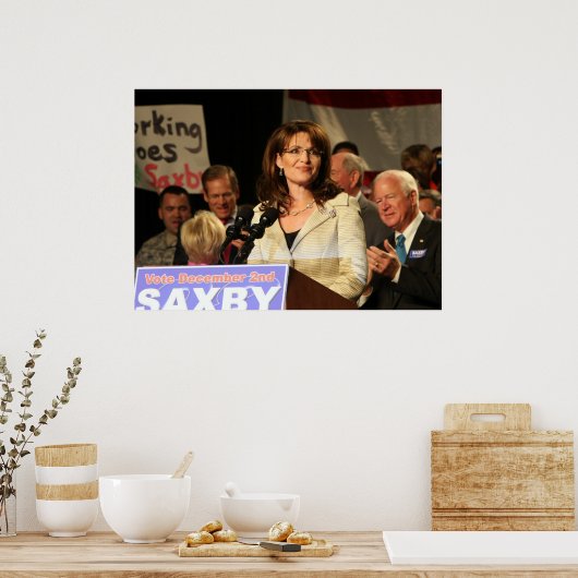 Sarah Palin auf Chambliss Kundgebung Poster (Küche)
