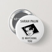 Sarah Palin beobachtet dich! Button (Vorne & Hinten)
