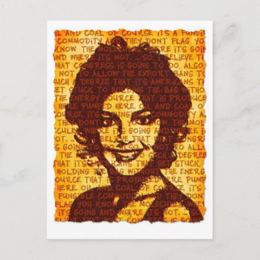 Sarah Palin Fungible Commodities Mini Art Postcard Postkarte (Vorderseite)