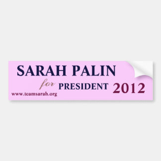 SARAH PALIN FÜR PRÄSIDENTEN 2012 AUTOAUFKLEBER