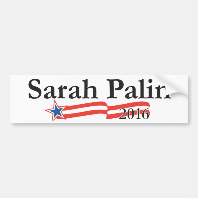 Sarah Palin für Präsidenten 2016 Autoaufkleber (Vorne)