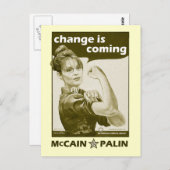 Sarah Palin im antiken Stil Postkarte (Vorne/Hinten)
