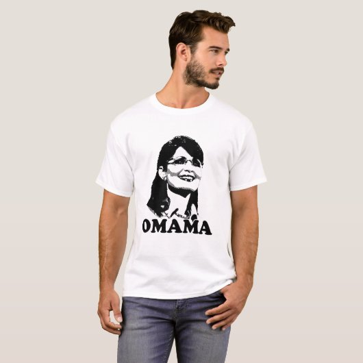 Sarah Palin Omama ein FarbT - Shirt (Vorne ganz)