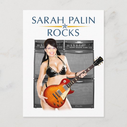 Sarah Palin Rocks Postcard Postkarte (Vorderseite)
