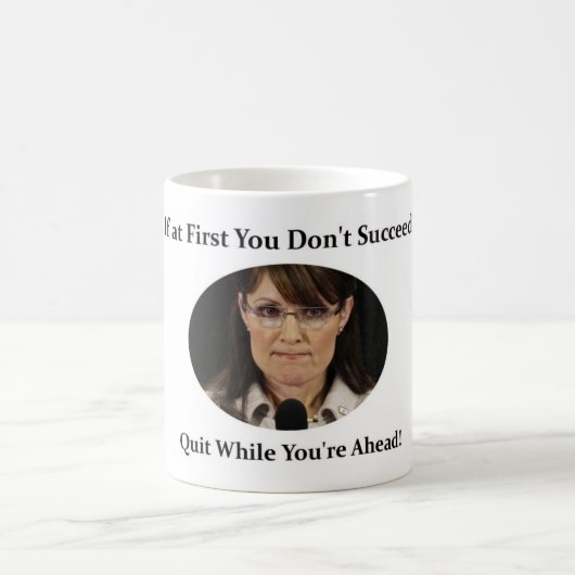 Sarah Palin tritt zurück Kaffeetasse (Mittel)