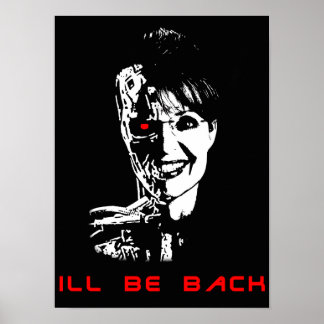 Sarah palin - wird zurück sein poster