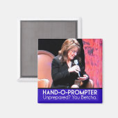 Sarah Palins Teleprompter: Der Hand-o-Prompter Magnet (Vorderseite/Rückseite)