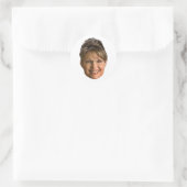 Sarah-Palme-Kopf Runder Aufkleber (Tasche)
