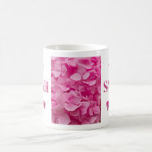 "Sarah" Pink Hydrangea Blumenbriefe, Niedliche Her Kaffeetasse (Mittel)